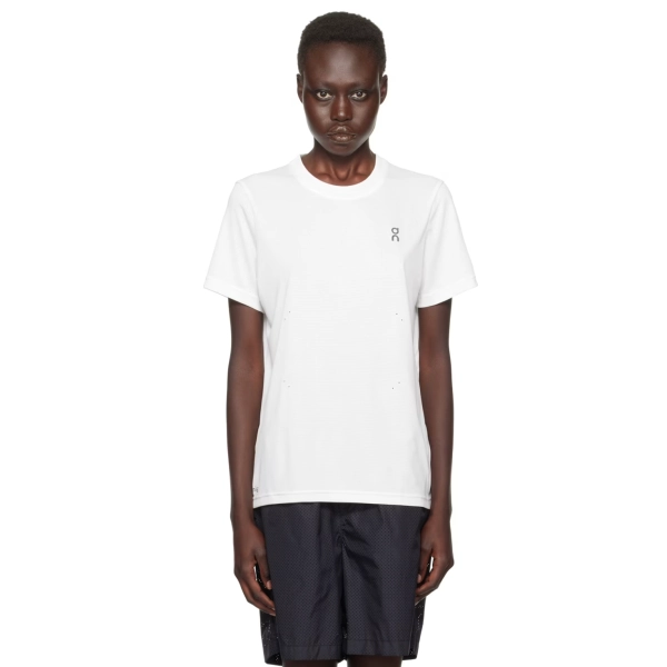 On White Pace-T Short Sleeve Sport Top (ref 1bf7)